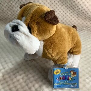 Ganz Webkinz Plush Bulldog HM126 Stuffed Animal Toy with Sealed Code
